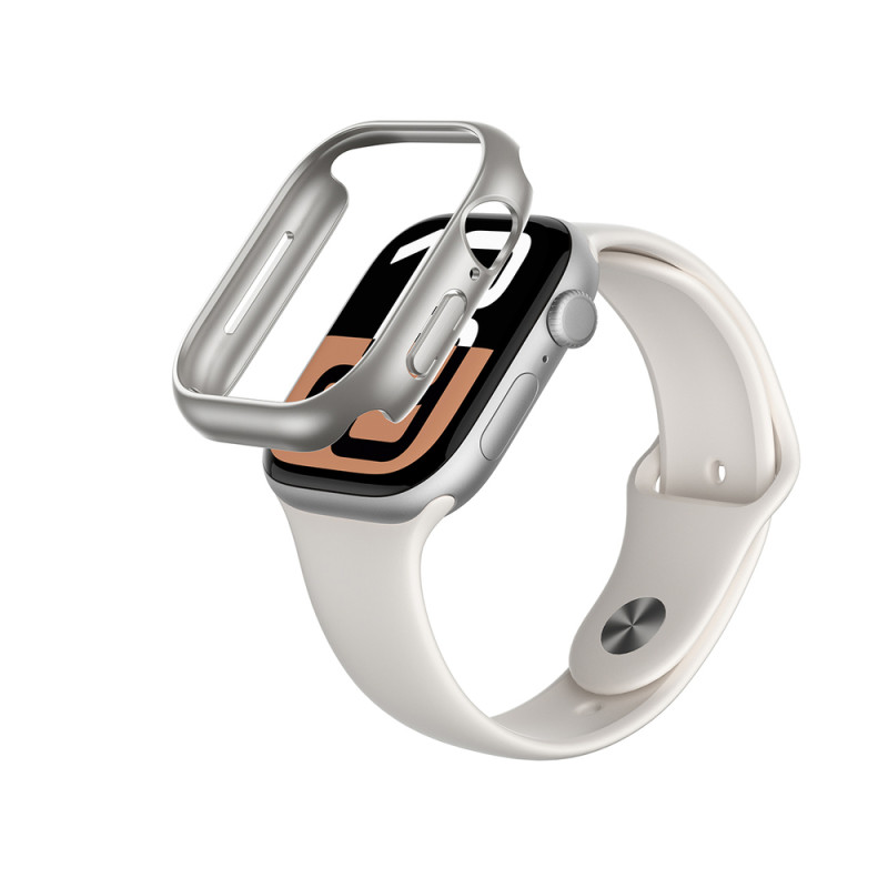 Kryt AmazingThing MINIMAL CASE pro Apple Watch 46mm - stříbrná