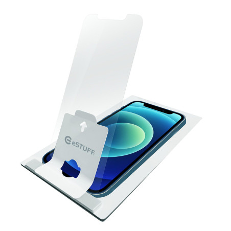 ESTUFF Easy Applicator Ochranné sklo 2.5D STANDARD 0.33mm pro iPhone 12 Pro Max, montážní rámeček