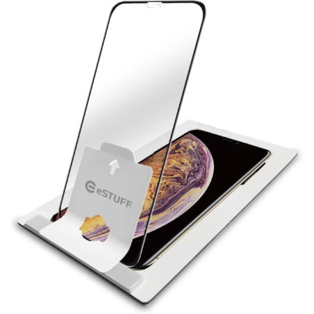 ESTUFF Easy Applicator Ochranné sklo 3D FULL-COVER 0.3mm pro iPhone 11 Pro Max, montážní rámeček