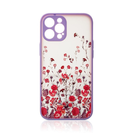 Kryt Hurtel DESIGN CASE pro iPhone 12 Pro Max - floral purple