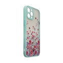 Kryt Hurtel DESIGN CASE Flowers pro iPhone 12 Pro Max - světle modrý
