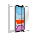 ESTUFF Easy Applicator Ochranné sklo 3D FULL-COVER 0.3mm pro iPhone 11 Pro, montážní rámeček