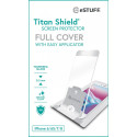 ESTUFF Easy Applicator Ochranné sklo 3D FULL-COVER 0.3mm pro iPhone 7/8/SE20/SE22, montážní rámeček, bílé
