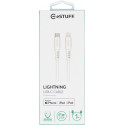 ESTUFF ES602101 Prémiový datový a nabíjecí kabel USB-C/Lightning MFi, 1m, bílý