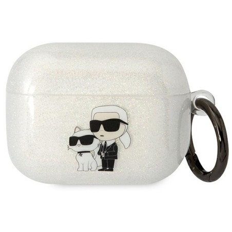 Pouzdro Karl Lagerfeld KLAPHNKCTGT pro AirPods Pro transparentní glit
