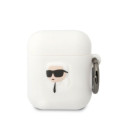 Kryt Karl Lagerfeld KLA2RUNIKH pro AirPods 1/2 - bílá