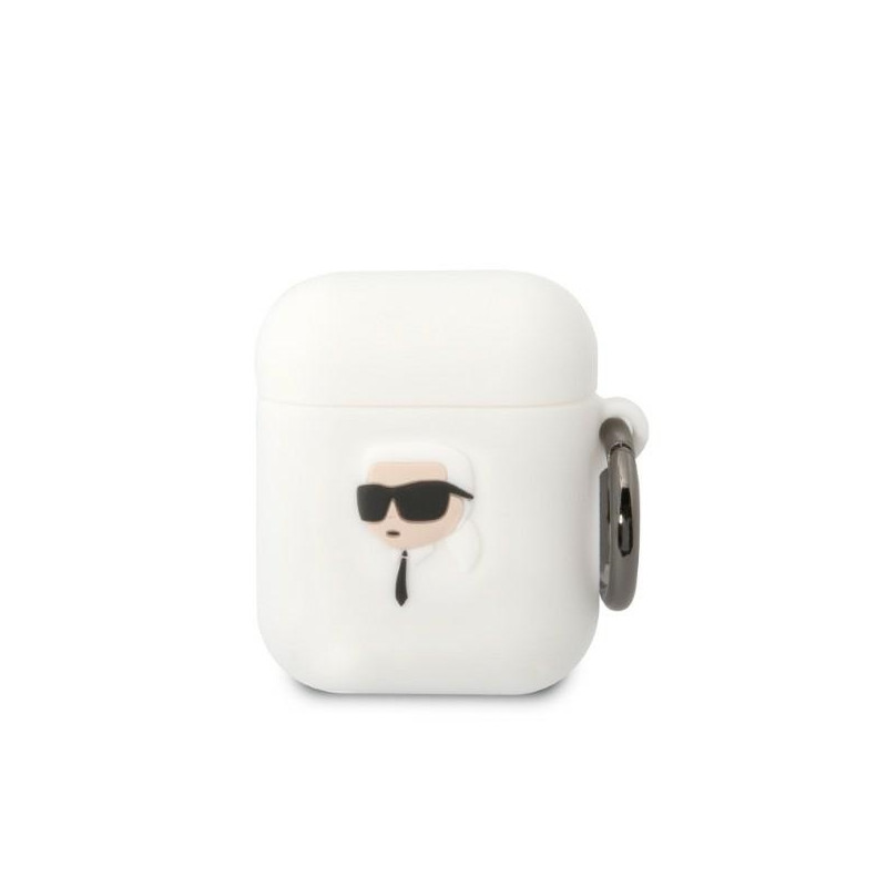 Kryt Karl Lagerfeld KLA2RUNIKH pro AirPods 1 / 2 - bílá/bílá
