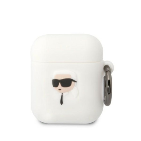 Kryt Karl Lagerfeld KLA2RUNIKH pro AirPods 1/2 - bílá