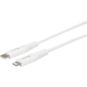 ESTUFF ES602301 Prémiový datový a nabíjecí kabel USB-C/Lightning MFi, 3m, bílý