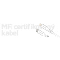 ESTUFF ES602301 Prémiový datový a nabíjecí kabel USB-C/Lightning MFi, 3m, bílý