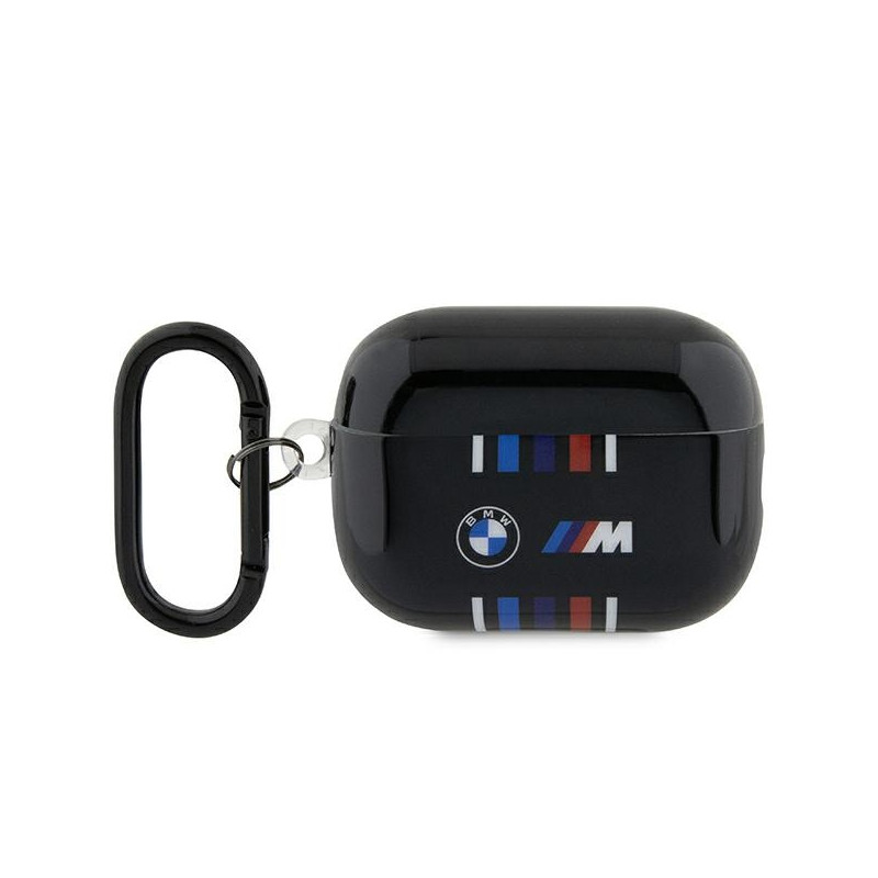 Kryt BMW BMAP222SWTK pro AirPods Pro (2. generace) - černá/černá s vícebarevnými pruhy