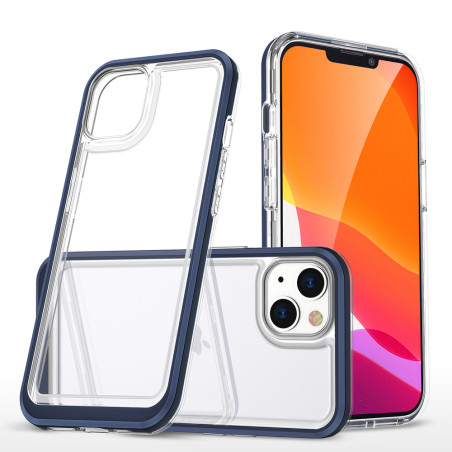 Kryt Hurtel CLEAR 3IN1 iPhone 14 – modrý rám