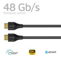 ESTUFF ES606013 HDMI/HDMI 2.1 Kabel s podporou 8K/60Hz, 1m, černý