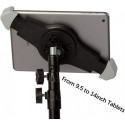 AG PREMIUM Teleskopický kovový stativ/tripod pro tablet (9,5-14,5"), černý