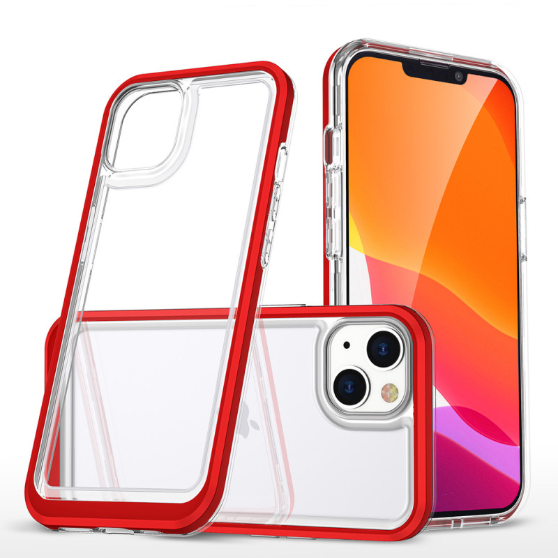 Kryt Hurtel CLEAR 3in1 pro iPhone 14 Plus - červená