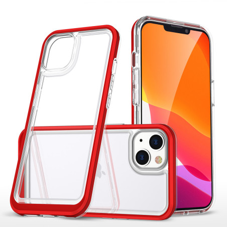 Kryt Hurtel CLEAR 3in1 iPhone 14 Plus – červená