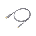 ESTUFF ES607102 Redukční kabel USB-C/HDMI, s podporou 4K/60Hz, opletený kabel, šedý