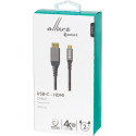 ESTUFF ES607102 Redukční kabel USB-C/HDMI, s podporou 4K/60Hz, opletený kabel, šedý