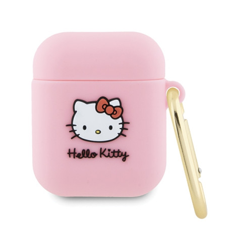 Pouzdro Hello Kitty 3D pro AirPods 1/2 - pink