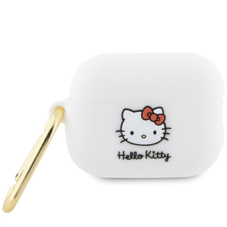 Pouzdro Hello Kitty silikon 3D pro AirPods Pro 2 - bílá
