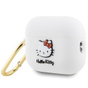 Pouzdro Hello Kitty silikon 3D pro AirPods Pro 2 - bílá