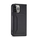 Hurtel Magnet Card Case iPhone 14 – černý