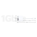 ESTUFF ES623006WH USB-C PD Gigabit LAN adaptér, 60W, bílý