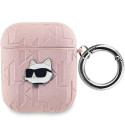 Pouzdro Karl Lagerfeld CHOUPETTE Head pro AirPods 1/2 - růžové