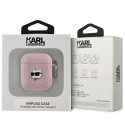 Pouzdro Karl Lagerfeld CHOUPETTE Head pro AirPods 1/2 - růžové