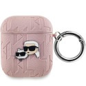 Pouzdro Karl Lagerfeld MONOGRAM Karl & Choupette pro AirPods 1 / 2 - r