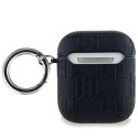 Pouzdro Karl Lagerfeld MONOGRAM KARL HEAD pro AirPods 1/2 - black