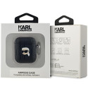 Pouzdro Karl Lagerfeld MONOGRAM KARL HEAD pro AirPods 1/2 - black