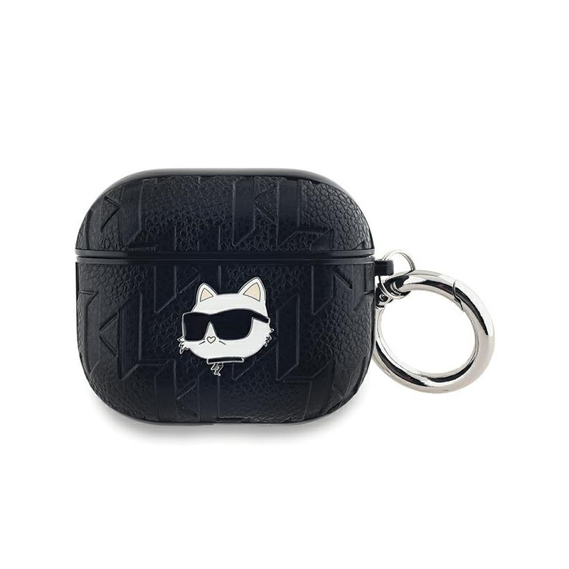 Pouzdro Karl Lagerfeld CHOUPETTE MONOGRAM HEAD pro AirPods 3 - černé