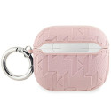 Pouzdro Karl Lagerfeld MONOGRAM Karl Head pro AirPods 3 - růžové