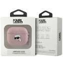 Pouzdro Karl Lagerfeld MONOGRAM Karl Head pro AirPods 3 - růžové
