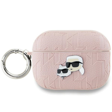 Pouzdro Karl Lagerfeld MONOGRAM pro AirPods Pro 2 - růžové