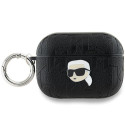 Pouzdro Karl Lagerfeld MONOGRAM Karl Head pro AirPods Pro 2 - černé