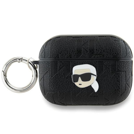 Pouzdro Karl Lagerfeld MONOGRAM Karl Head pro AirPods Pro 2 - černé