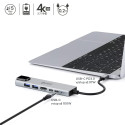 ESTUFF ES623012 Multi USB-C hub 6v1 (HDMI, 2x USB, 2x USB-C, RJ45), napájení až 87W, Space Grey