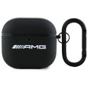 Pouzdro Mercedes AMG Leather pro AirPods 4 - black/white