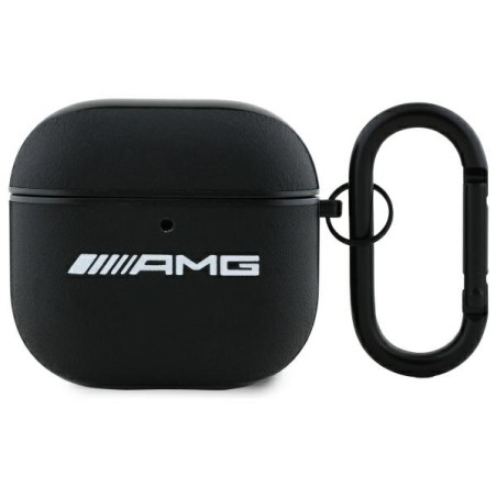 Pouzdro Mercedes AMG Leather pro AirPods 4 - black/white