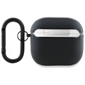 Pouzdro Mercedes AMG Leather pro AirPods 4 - black/white