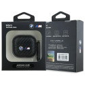 Pouzdro BMW CARBON Double Metal Logo AirPods 4 - černé