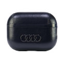 Pouzdro Audi Leather Big Logo pro AirPods Pro 2 - černá