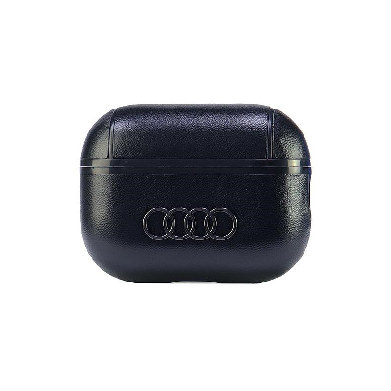Pouzdro Audi Leather Big Logo pro AirPods Pro 2 - černá/černá