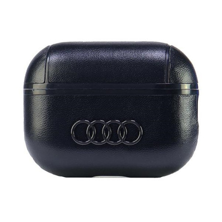 Pouzdro Audi Leather Big Logo pro AirPods Pro 2 - černá