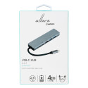 ESTUFF ES623012 Multi USB-C hub 6v1 (HDMI, 2x USB, 2x USB-C, RJ45), napájení až 87W, Space Grey