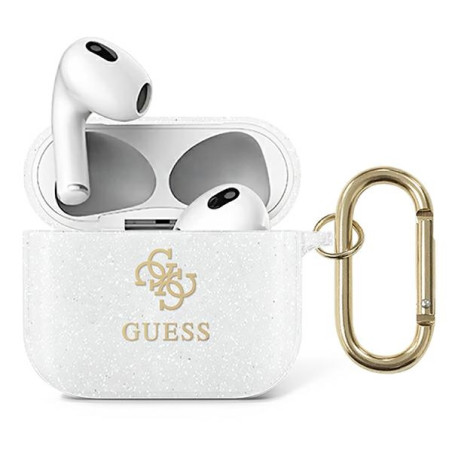 Kryt Guess GUA3UCG4GT pro AirPods 3 - transparentní glitter