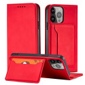 Kryt Hurtel Magnet Card Case pro iPhone 14 Pro - červený