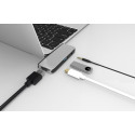 ESTUFF ES623100 USB-C hub pro iPad 4v1 (HDMI, USB, USB-C, audio), 60W, Space Grey